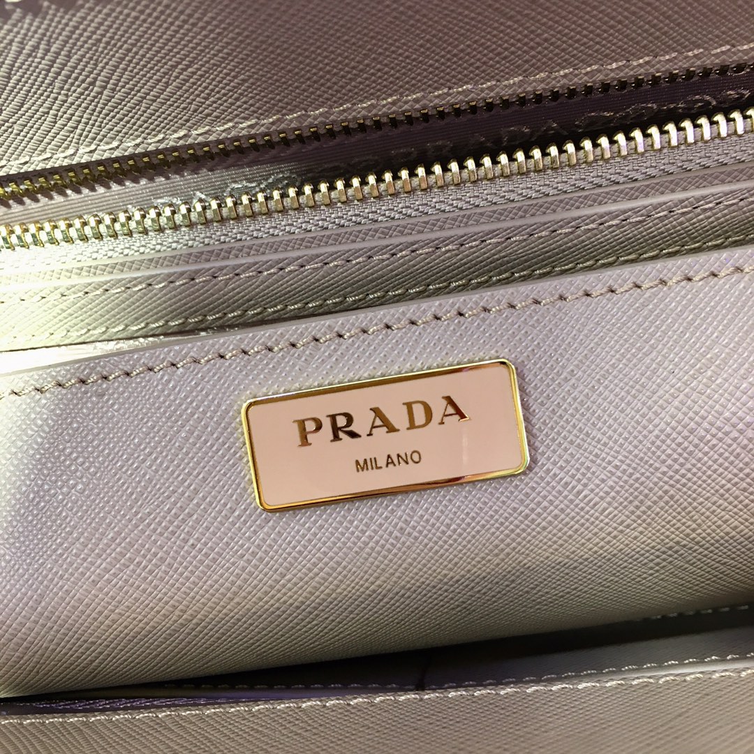 Prada Large Galleria Saffiano Leather Bag Tote Shoulder Bag Sand Beige 1BA274